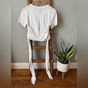 Pilcro White Wrap Top